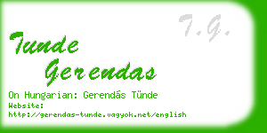 tunde gerendas business card